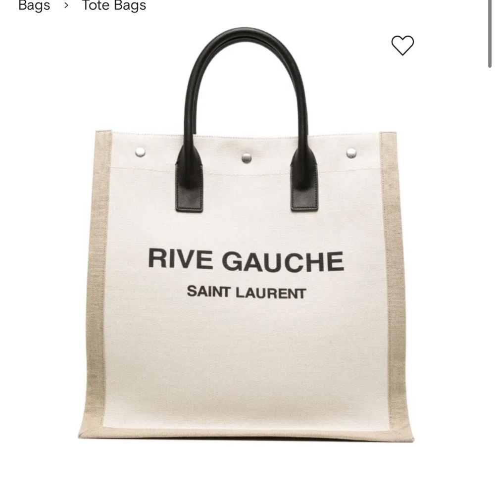 Yves Saint Laurent Rive Gauche Tote in Black and Cream